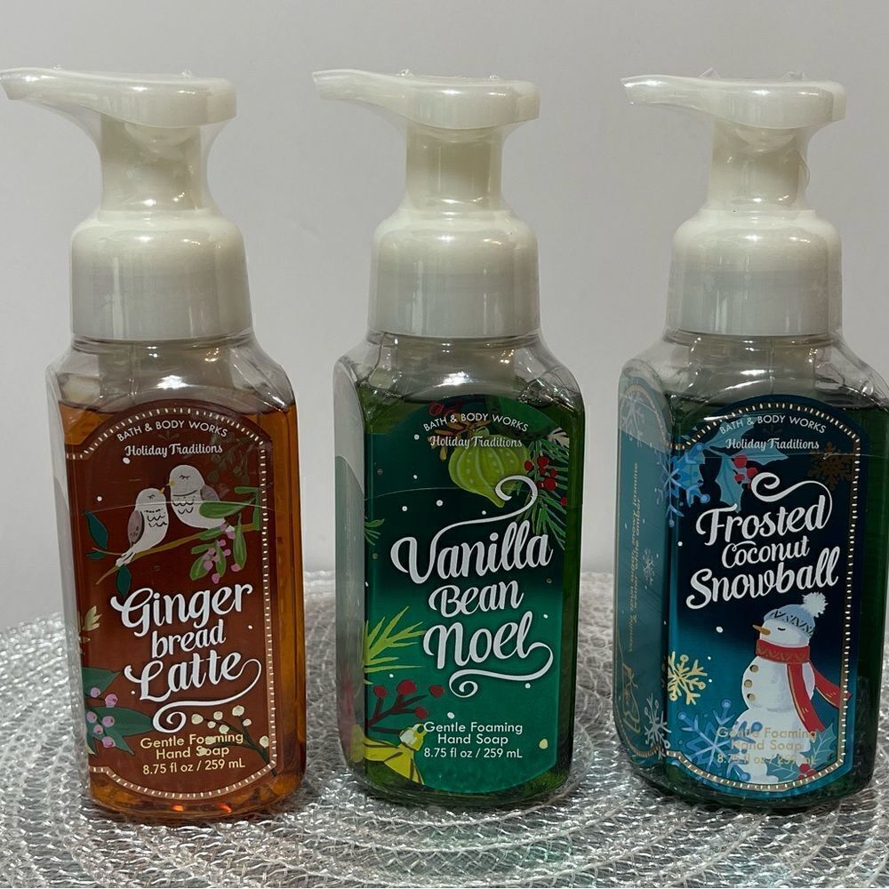BBW Gingerbread Latte and 2 others Foaming Hand Soap NWT
